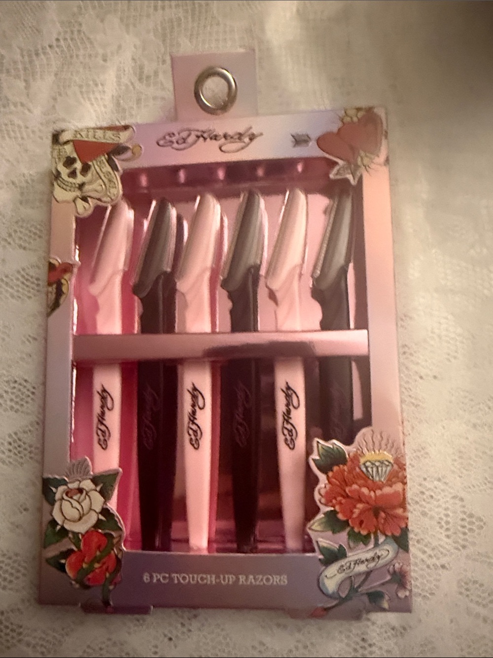 Ed Hardy Pink and Black Touch-Up Razor Set